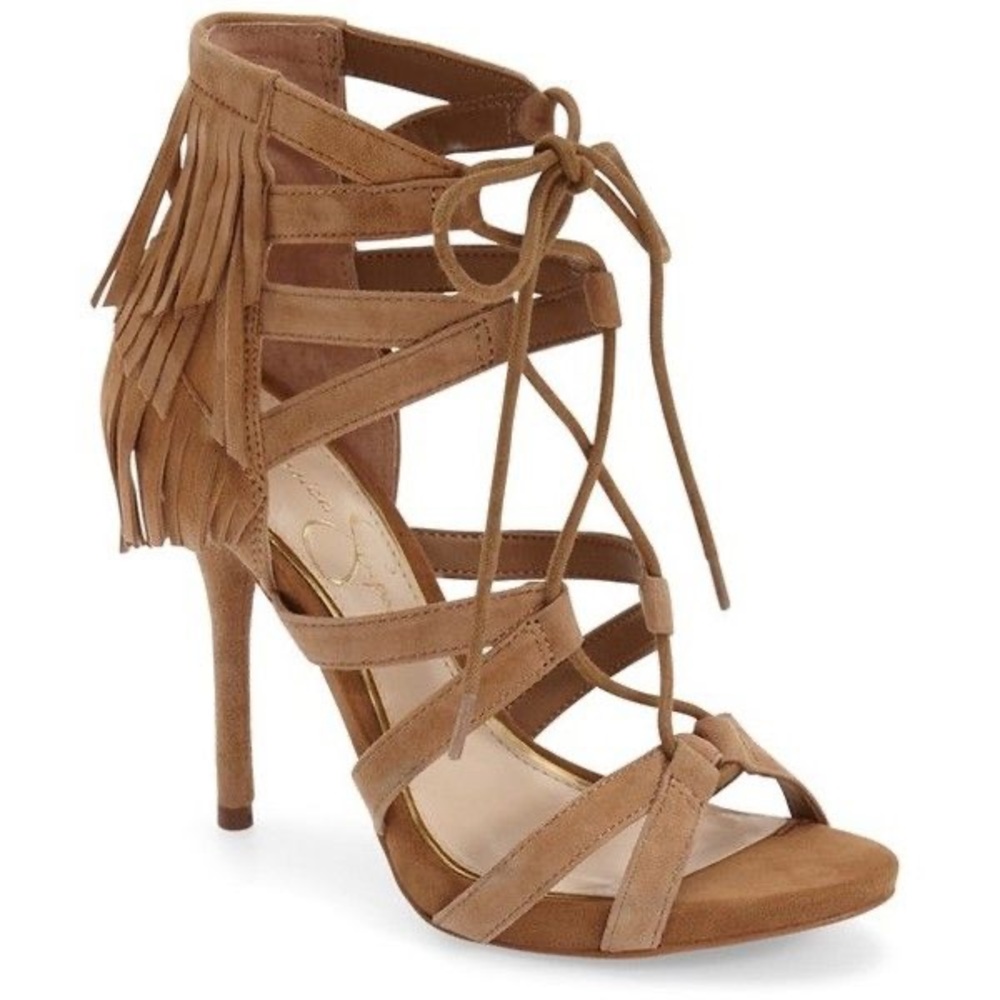 Jessica Simpson fringe heels